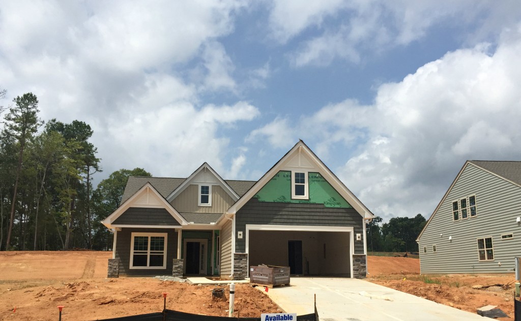 Neighborhood Home Under Construction